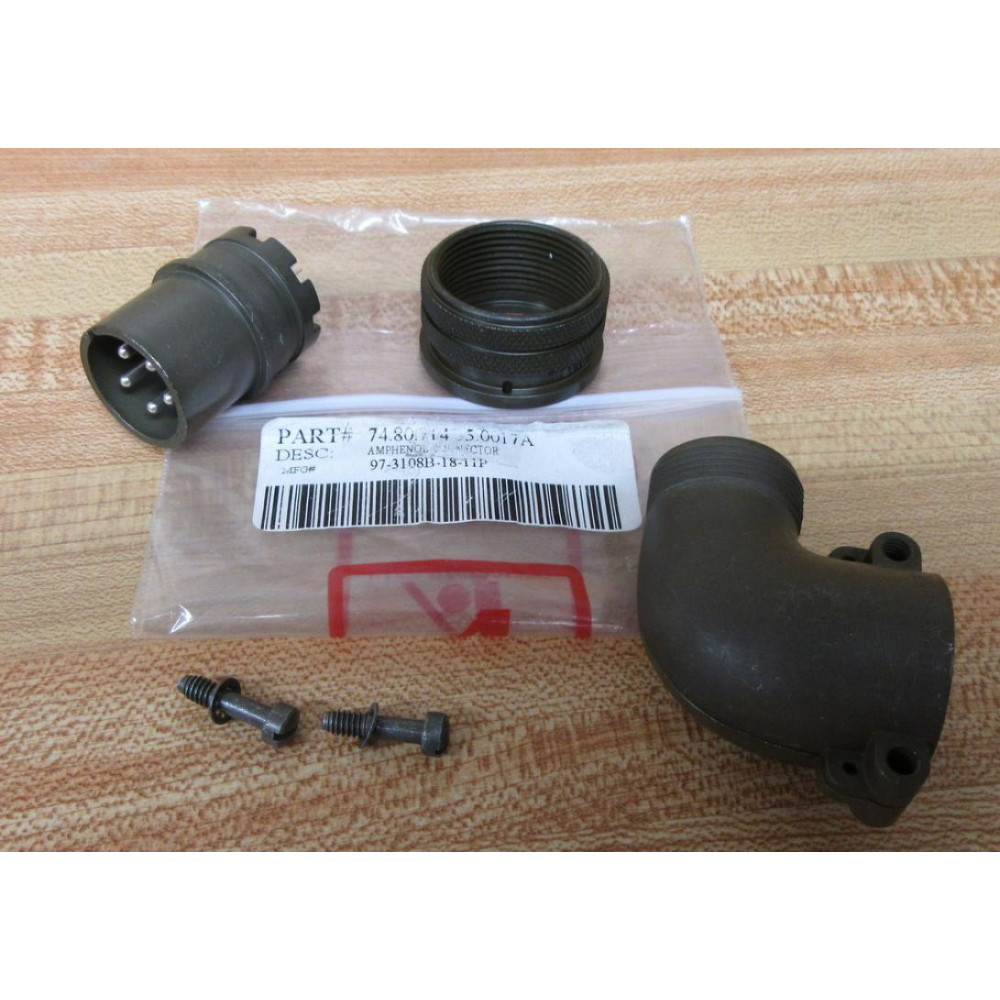 Amphenol 97-3108B-18-11P Angle Plug 973108B1811P - New No Box Amphenol 97-3108B-18-11P Angle Plug 973108B1811P - New No Box