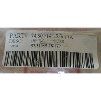 Amphenol 97-3108B-18-11P Angle Plug 973108B1811P - New No Box
