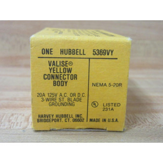 Hubbell HBL5369VY Valise Yellow Connector Body
