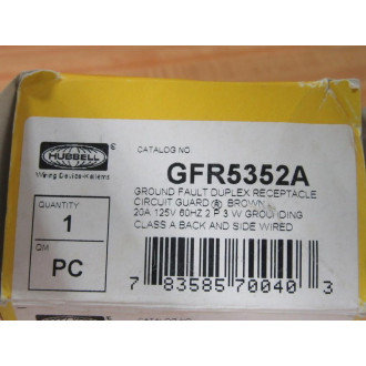 Hubbell GFR5352A Ground Fault Duplex Receptacle