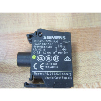 Siemens 3SU1401-1BC30-1AA0 Led Yellow - New No Box