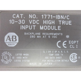 Allen Bradley 1771-IBN Input Module 1771-1BN Series C - New No Box