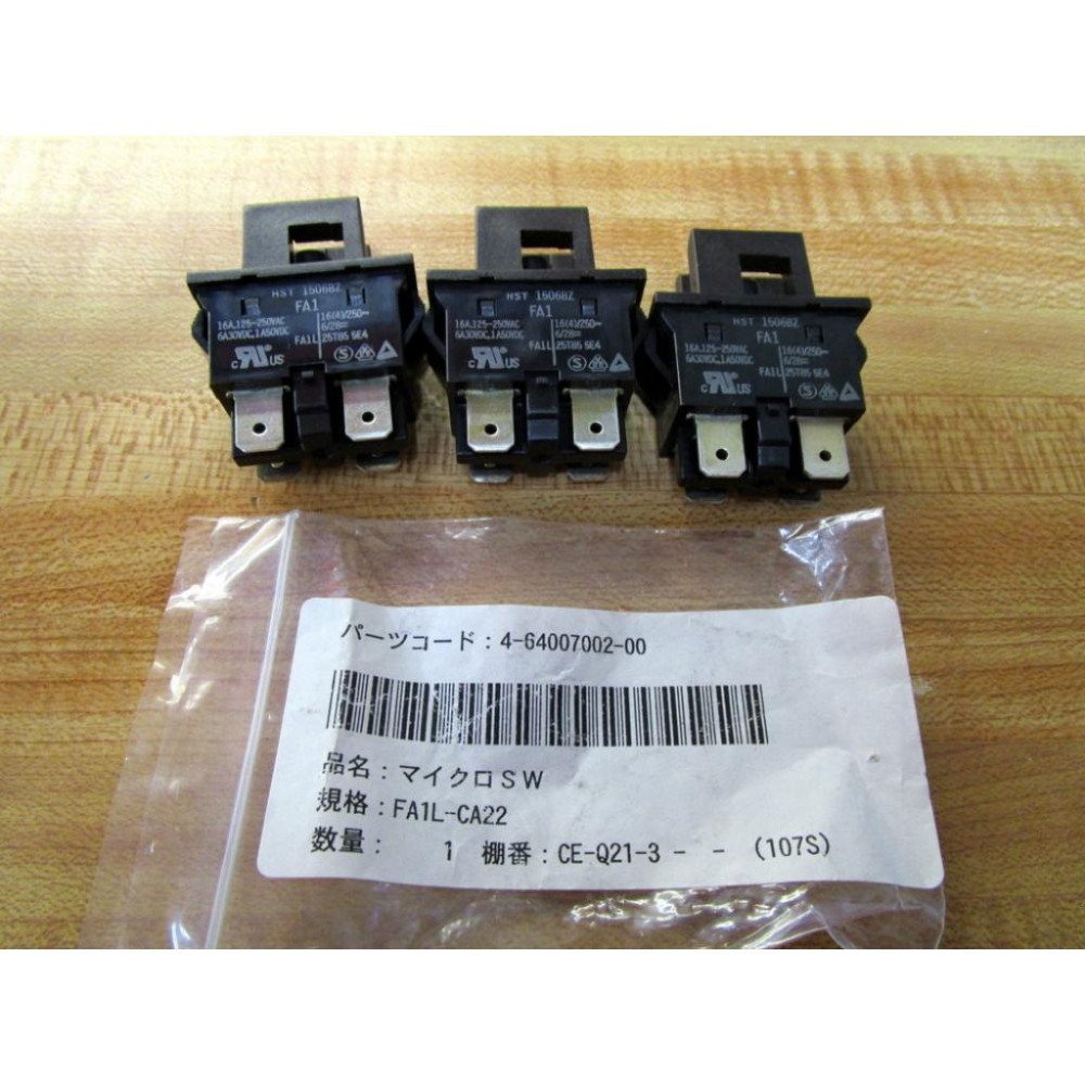 HRS FA1 Door Interlock Micro Switch FA1L-CA22 (Pack of 3) HRS FA1 Door Interlock Micro Switch FA1L-CA22 (Pack of 3)