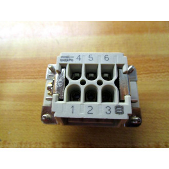 Harting HAN 6 E-F Connector HAN6EF (Pack of 3) - New No Box Harting HAN 6 E-F Connector HAN6EF (Pack of 3) - New No Box