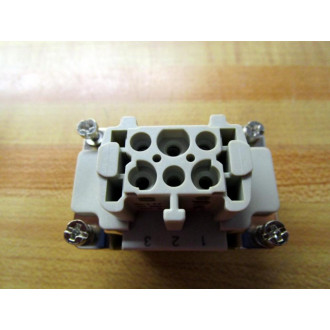 Harting HAN 6 E-F Connector HAN6EF (Pack of 3) - New No Box Harting HAN 6 E-F Connector HAN6EF (Pack of 3) - New No Box