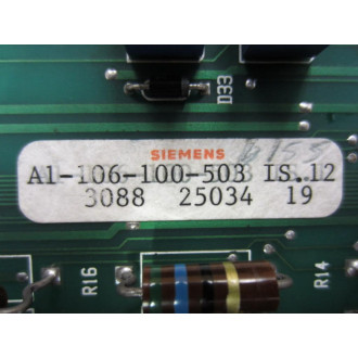 Siemens A1-406-200-002 PWRINTF Board A1406200002 A1-106-100-503 - Used