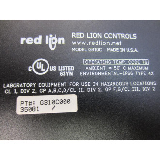 Red Lion G310C000 HMI Operator Interface G310C Enclosure Only wHardware - Used
