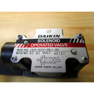 Daikin JSO-G02-2BA-20 Solenoid Operated Valve JSOG022BA20 - Used