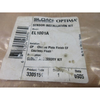 Sloan 3305154 Optima Sensor Installation Kit EL1001A