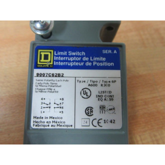 Square D 9007-C62B2 Limit Switch 9007C62B2 Switch Body Only - New No Box