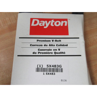Dayton 5X483G B-136 V-Belt 5X483