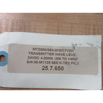 K-TEK MT2000S6LWSC7V30P42EPXHOM4AFM(WP)SS6-T3030° Transmitter - Used