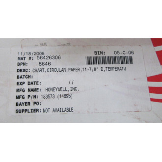 Honeywell 14695 Chart Paper 183573 (Pack of 100)