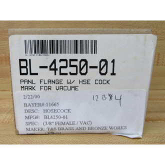 T&S Brass And Bronze Works BL-4250-01 Hosecock BL425001