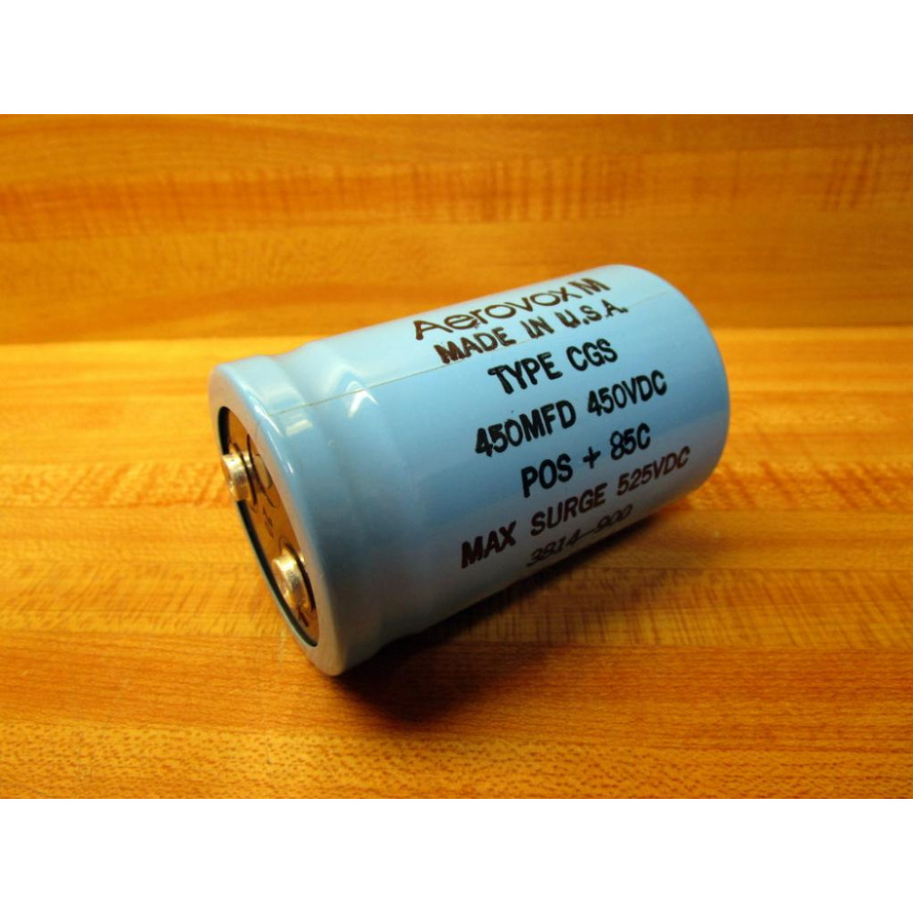 Aerovox CGS 450MFD 450VDC Capacitor 3814-900 677-8944 - Used Aerovox CGS 450MFD 450VDC Capacitor 3814-900 677-8944 - Used