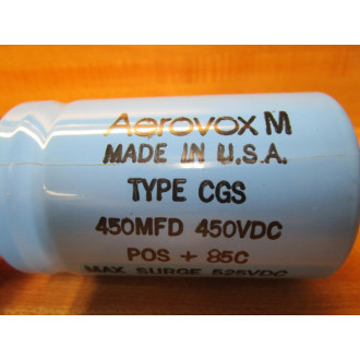 Aerovox CGS 450MFD 450VDC Capacitor 3814-900 677-8944 - Used Aerovox CGS 450MFD 450VDC Capacitor 3814-900 677-8944 - Used