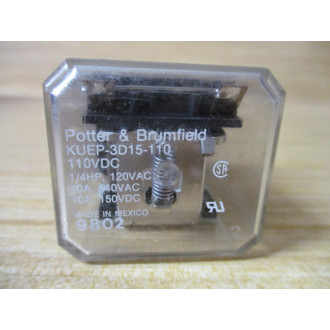 Potter & Brumfield KUEP-3D15-110V Relay KUEP-3D15-110VDC - Used