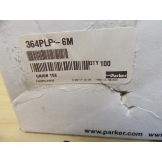 Parker Legris 364PLP-6M Union Tee Connector (Pack of 100)