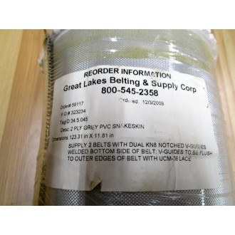 Great Lakes Belting & Supply 59117 Conveyor Belt 34.5.045