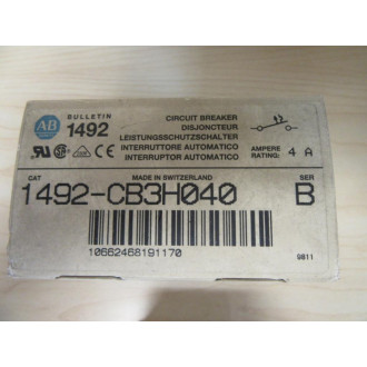 Allen Bradley 1492-CB3 H040 1492CB3H040 Circuit Breaker Ser. C