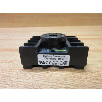 Custom Connector 0T08-PC Relay Socket 0T08PC 600V10A (Pack of 2) - Used