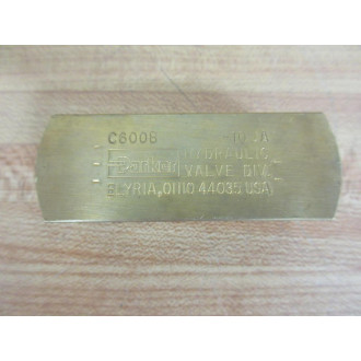 Parker C600B Check Valve C600B 10 JA