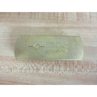 Parker C600B Check Valve C600B 10 JA