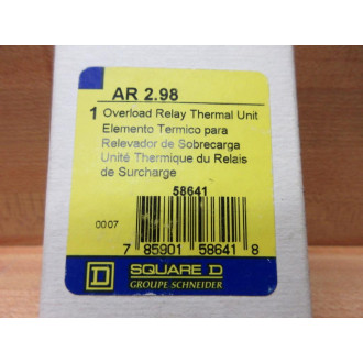 Square D AR2.98 Overload Relay Thermal Heater Unit  AR298