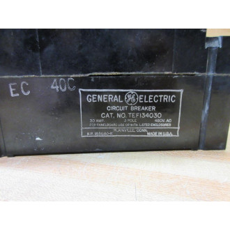 General Electric TEF134030 GE 30A Circuit Breaker - Used
