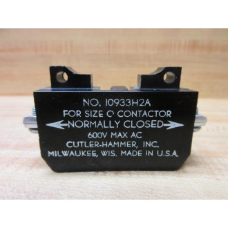 Cutler Hammer 10933H2A Auxiliary Contact - Used