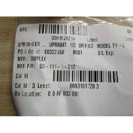 Simplex Sprinkler Module Simplex 53-111-1-212 Sprinkler