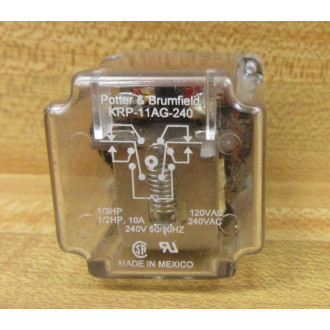 Potter & Brumfield KRP-11AG-240V AC Relay KRP11AG240VAC . - New No Box