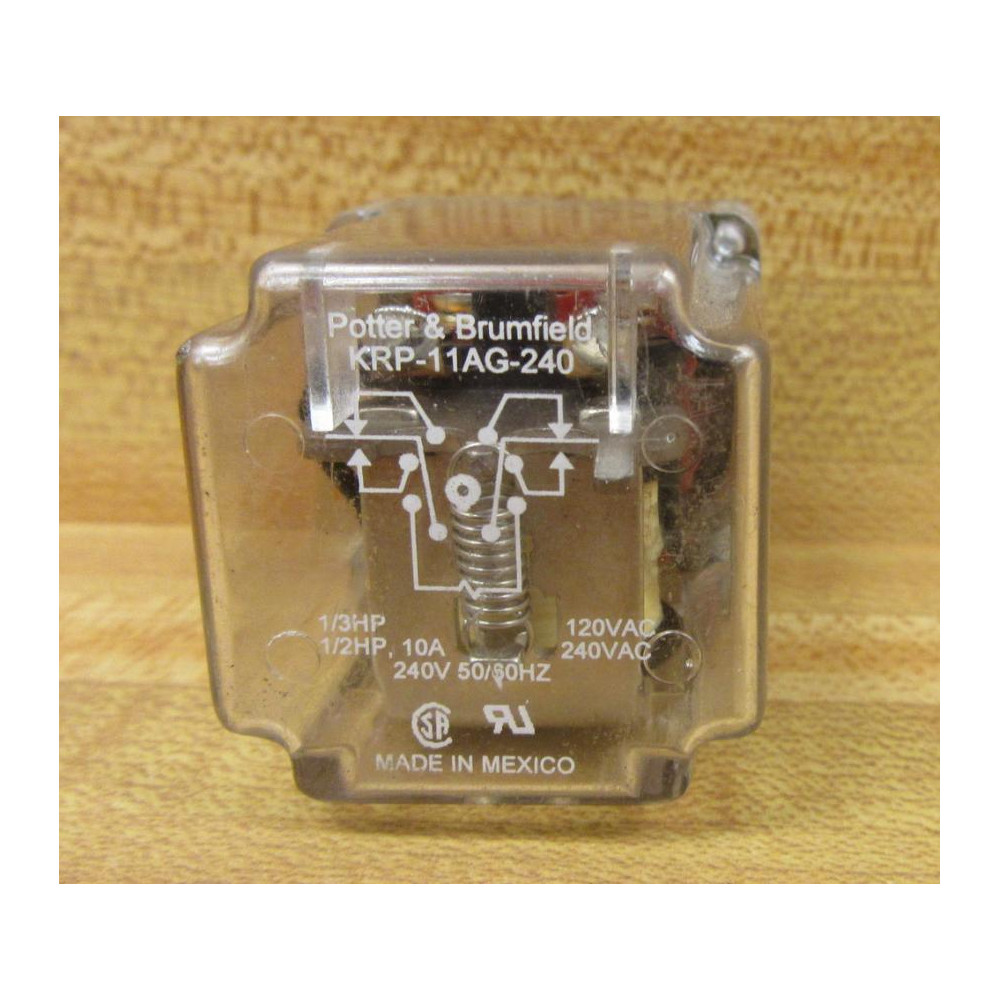 Potter & Brumfield KRP-11AG-240V AC Relay KRP11AG240VAC . - New No Box
