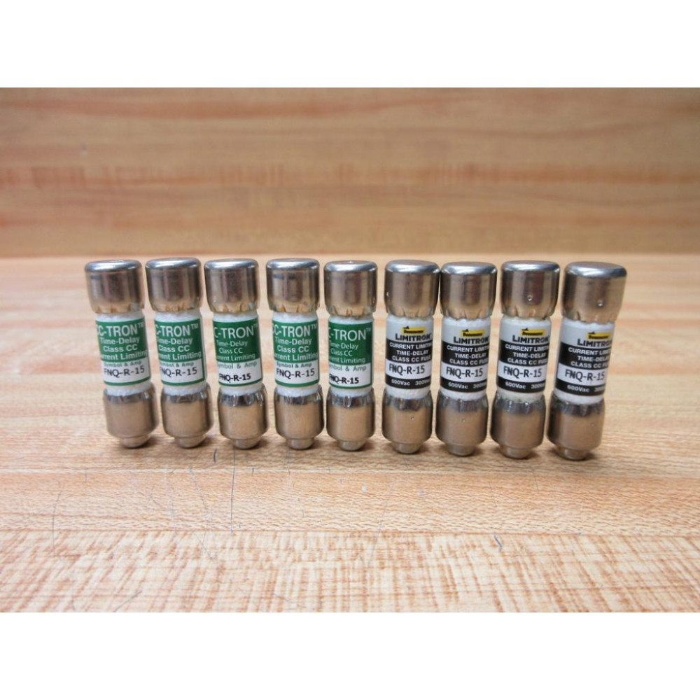 Buss FNQ-R-15 Bussmann Fuse Cross Ref 4TWK7 (Pack of 9) - New No Box