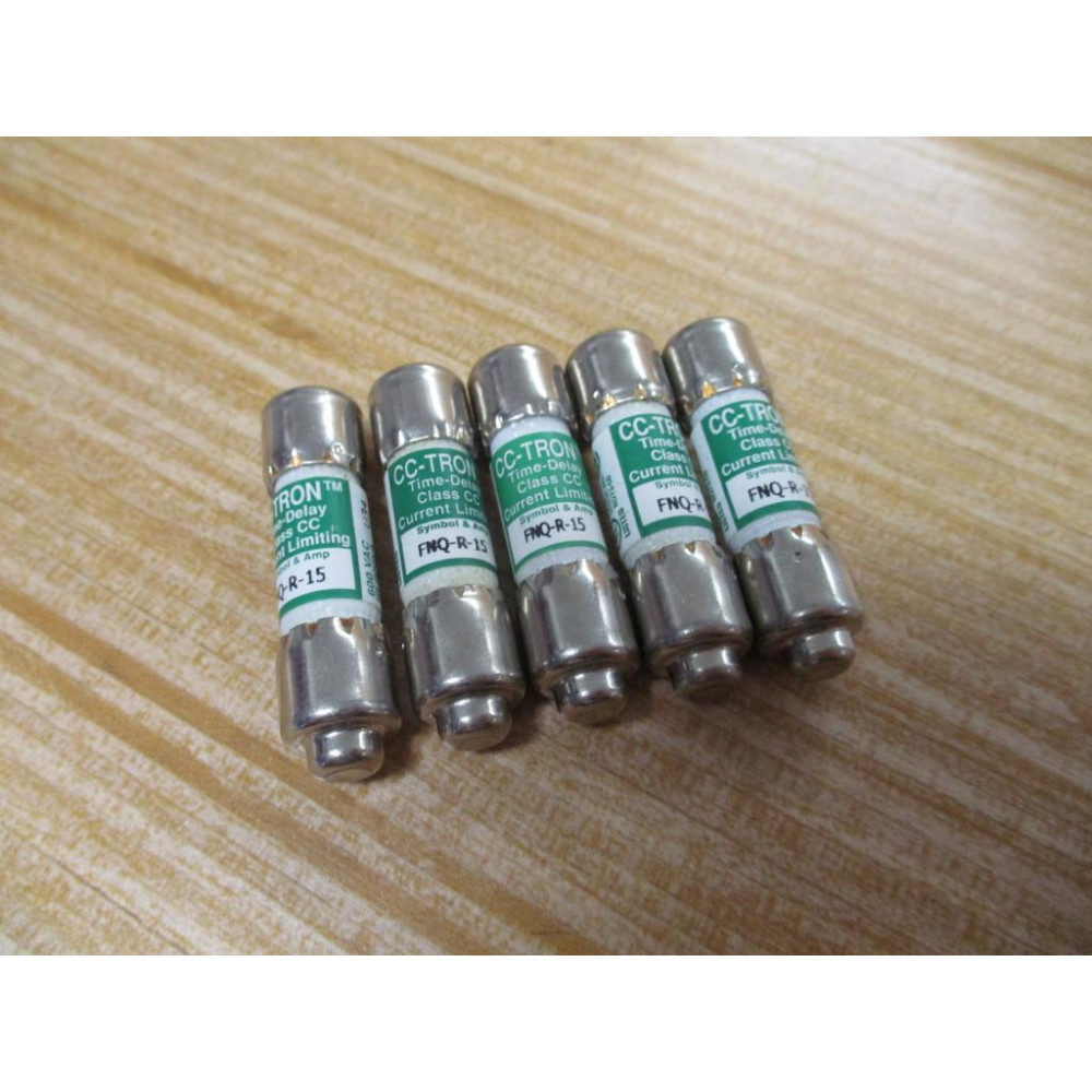 Buss FNQ-R-15 Bussmann Fuse Cross Ref 4TWK7 CC-Tron (Pack of 5) - New No Box