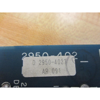 Emerson 2950-4027 Prism Driver Board 2950-2025 - Used