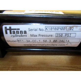 Hanna MT1-3A-CC-1.50-3.00-DAL1A Cylinder MT13ACC150300DAL1A - New No Box
