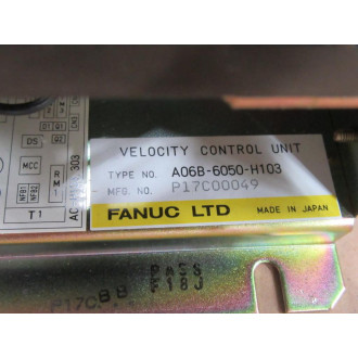 Fanuc A06B-6050-H103 Velocity Control Unit A06B6050H103