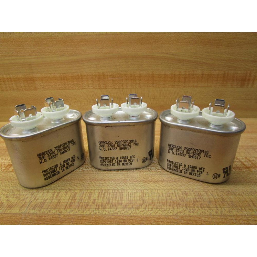 Aerovox Z50P3703M10 Capacitor (Pack of 3) - New No Box Aerovox Z50P3703M10 Capacitor (Pack of 3) - New No Box
