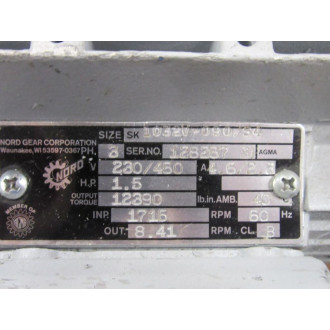 Nord 1032V-090S4 Gear Reducer 1032V090S4 - Used