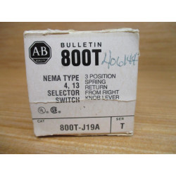 Allen Bradley 800T-J19A Selector Switch 800TJ19A Ser. T