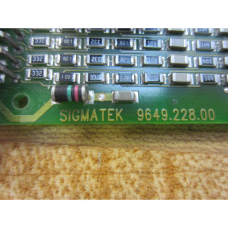 Sigmatek 9649.228.00 Circuit Board 964922800 - Used