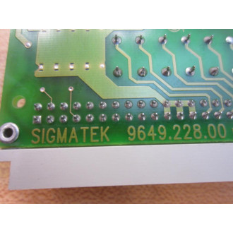 Sigmatek 9649.228.00 Circuit Board 964922800 - Used
