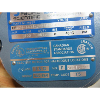 Pacific Scientific EP3624-1434-7-56BC-CU Step Motor EP36241434756BCCU - Used