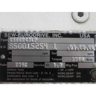 SEW-Eurodrive KA66R43LP Gear Reducer - Refurbished