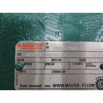 Master Power Transmission 7894573001LU Gear Reducer - New No Box