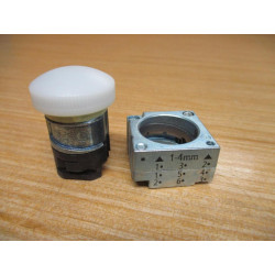 Siemens 3SB3 644-6BA60 White 3SB36446BA60 wBase & Clip