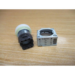 Siemens 3SB3 644-6BA60 White 3SB36446BA60 wBase & Clip