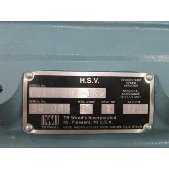 TB Wood's 1112-000-18Z Hydrostatic Speed Variator 111200018Z - New No Box