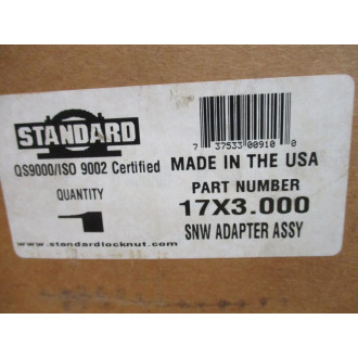 Standard 17X3.000 SNW Adapter Assembly